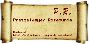 Pretzelmayer Rozamunda névjegykártya